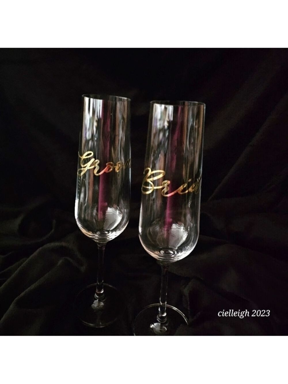 Bride and Groom Champagne flutes